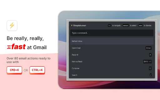 CMDK डाउनलोड करें – Gmail के लिए बेहतरीन शॉर्टकट्स और टूल - Screenshot 1