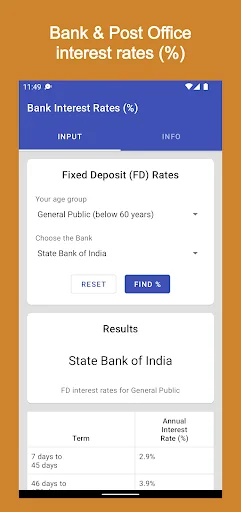 Financial Calculator India डाउनलोड करें – EMI, SIP और टैक्स कैलकुलेटर - Screenshot 7