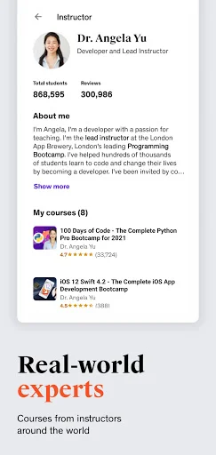 Udemy ऑनलाइन कोर्स ऐप डाउनलोड करें – AI, कोडिंग और स्किल्स सीखें - Screenshot 3