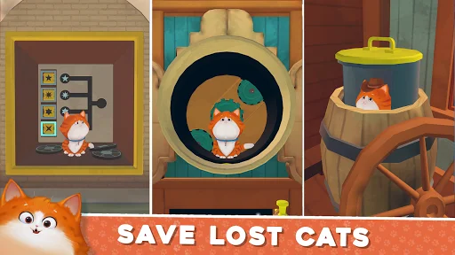 Cats in Time डाउनलोड करें – बेहतरीन 3D पहेली गेम - Screenshot 3
