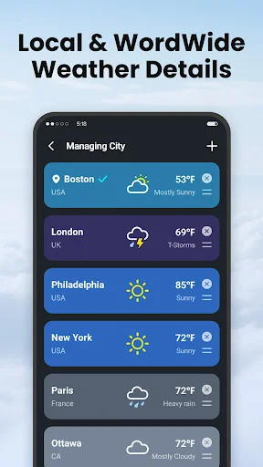 Local Weather: Live Forecast डाउनलोड करें – सटीक मौसम अपडेट - Screenshot 6