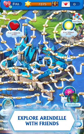 Disney Frozen Free Fall डाउनलोड करें – अरेंडेल की जादुई पहेली गेम - Screenshot 11
